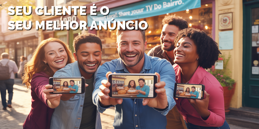 Clientes satisfeitos tornam-se multiplicadores da marca, impulsionando negócios locais com indicações e compartilhamentos espontâneos./ Ideia