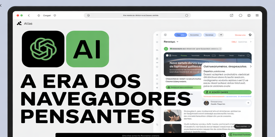 O novo navegador ChatGPT Atlas integra IA generativa à web, oferecendo leitura, síntese e interação direta com o conteúdo — uma virada na produção e no consumo de informação./ Ideia